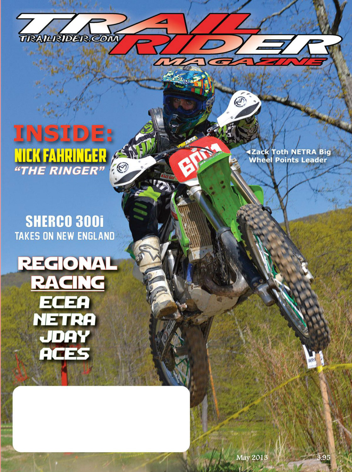Zack Toth on the May 2013 Trail Rider cover